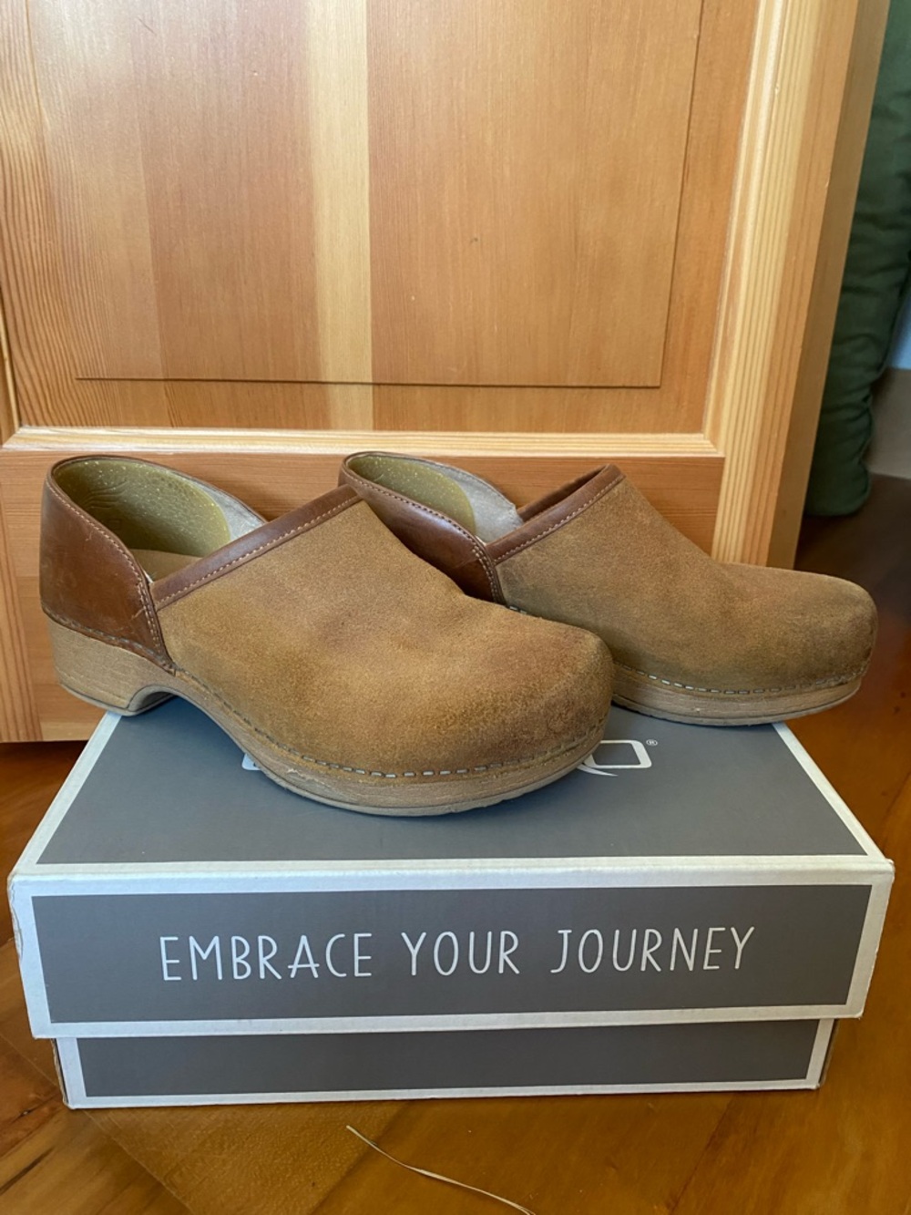 Dansko Brown Suede Clogs Women's Mules